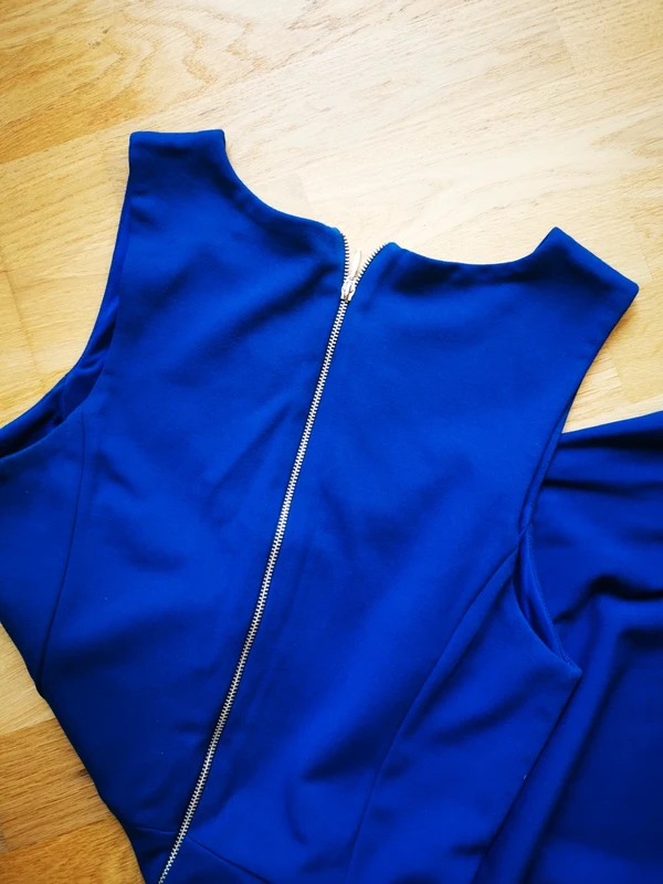 Robe bleu roi zippée - photo numéro 4