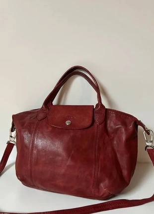 Sac Longchamp cuir rouge bordeaux porté main ou épaule, marca: Longchamp, estado: Muy bueno, 120,00 €, 126,70 € Protección al comprador incluida