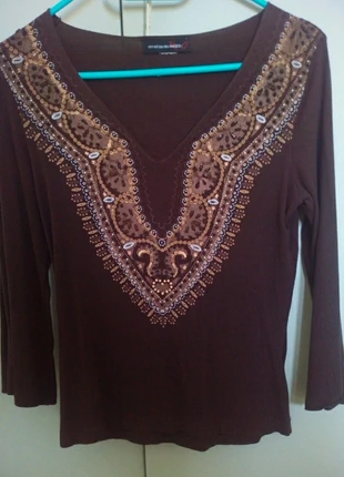 1€ On n'est pas des anges 🌷 Top col V manches 3/4 façon djellaba chocolat taille 36 S (PC), brand: On n'est pas des anges, condizioni: Buone, taglia: S / IT 40 / EU 36, €1.00, €1.75 include la Protezione acquisti