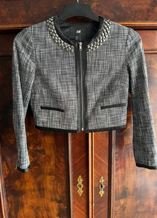 Eleganter Blazer aus Baumwolle von H&M, marque: H&M, état: Très bon état, taille: XS / 34 / 6, 10,00 €, 11,20 € Protection acheteurs incluse