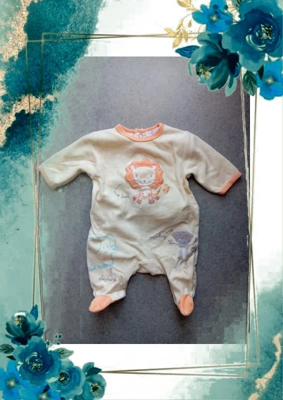 Pyjama velours 1mois kitchoun