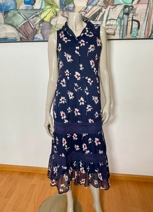Vestido largo azul marino floral Simorra elegante talla M, marca: Simorra, estado: Muy bueno, tamaño: M / 38 / 10, 28,00 €, 30,10 € Protección al comprador incluida