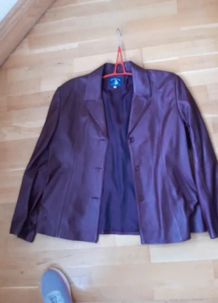 Purple leather jacket, brand: Diamant, condition: Very good, size: XL / 42 / 14, €9.00, €10.15 includes Buyer Protection