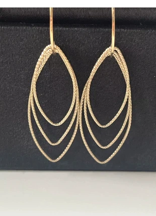 Italian 925 Sterling Silver Gold Layered Drop & Dangle Hook Earrings For Women, brand: Silver, condition: Very good, £19.00, £20.65 includes Buyer Protection