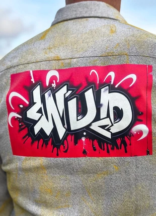 Graffiti Patch Overshirt Button-Up Shirt Bleach Dye Effect Back Graphic, marque: Vintage Dressing, état: Très bon état, taille: M, 23,00 €, 24,85 € Protection acheteurs (Pro) incluse