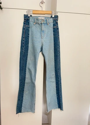 Two Toned Denim Jeans, marca: Mango, estado: Bom, tamanho: XS / 34 / 6, €12.00, €13.30 inclui Proteção do Comprador