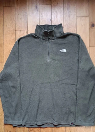 Pull polaire quart zip / demi zip The North Face vert kaki log bordé blanc - taille L homme, brand: The North Face, condition: Very good, size: L, €20.00, €21.70 includes Buyer Protection