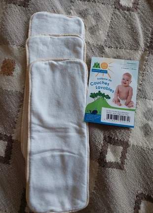 Lot de 3 inserts en bambou, brand: Mother-ease, condizioni: Nuovo con cartellino, taglia: 7–18 kg, €10.00, €11.20 include la Protezione acquisti