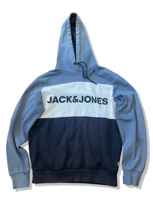 Sweat à capuche Jack & Jones tricolore – Taille M, marke: Jack & Jones, zustand: Zufriedenstellend, größe: M, 3,00 €, 3,85 € inklusive Vinted-Käuferschutz