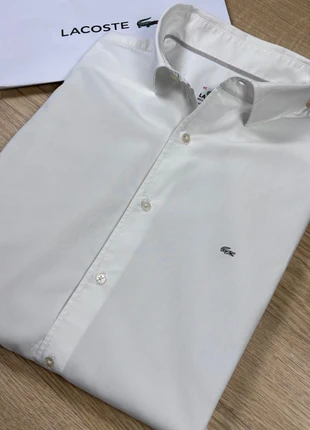 Chemise manches longues Lacoste Blanche Lacoste Regular Tailored Fit taille 45, marke: Lacoste, zustand: Gut, größe: 45 | DE 62, 22,00 €, 23,80 € inklusive Vinted-Käuferschutz