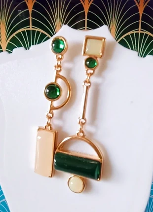 boucles d'oreilles art déco asymétriques, brand: atr dko, condition: New without tags, €8.00, €9.10 includes Buyer Protection