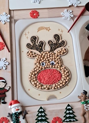 Un Insert pour petit bac trofast Tête de renne à remplir activité de transvasement, marke: inserts table sensorielle, zustand: Neu, mit Etikett, größe: 24–36 Monate / 92, 14,00 €, 15,40 € beinhaltet Vinted-Käuferschutz Pro