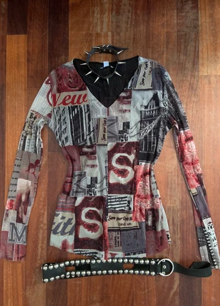 Top in mesh a maniche lunghe, marca: Oviesse, estado: Muito bom, tamanho: L / 40 / 12, €4.00, €4.90 inclui Proteção do Comprador