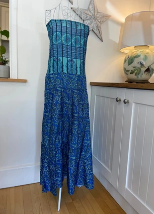 Natura Silk Mix Strapless Batik Style Holiday Midi Dress 8, brand: Natura, condition: Very good, size: S / 8, £15.00, £16.45 includes Buyer Protection