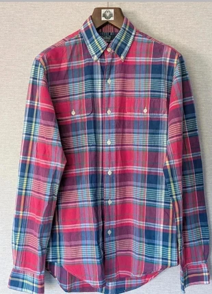 Ralph Lauren Vintage pink and blue checked long sleeve single cuff shirt. Men's Small. OT275, brand: Ralph Lauren, condition: Very good, size: S, £16.95, £18.50 includes Buyer Protection Pro