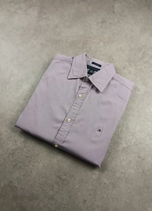 Chemise unie manche longue Tommy Hilfiger violet clair lila custom fit taille S homme, merk: Tommy Hilfiger, staat: Goed, maat: S, € 8,00, € 9,10 inclusief Kopersbescherming Pro