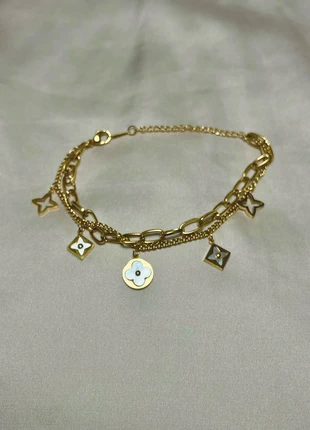 Bracelet acier inoxydable double chaînes y2k, marque: COQUETTE, état: Très bon état, 5,50 €, 6,48 € Protection acheteurs incluse