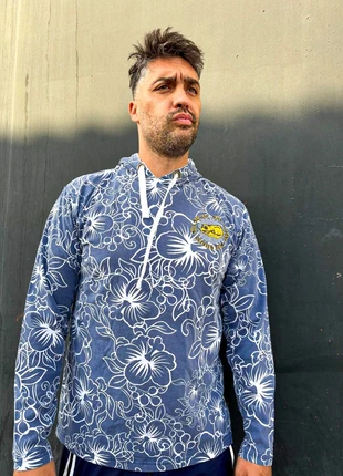All-Over Floral Print Hoodie Vintage Look Blue Hawaiian Surf Beachwear, marca: Vintage Dressing, estado: Muy bueno, tamaño: XL, 27,00 €, 29,05 € Protección al comprador Pro incluida
