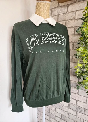 Pull léger vert sapin col chemise Shein, brand: Shein, condition: New without tags, size: S / 36 / 8, €4.00, €4.90 includes Buyer Protection