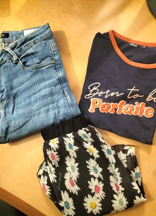 Lot box jean jupe tee-shirt fille 14 ans, marca: Desigual, estado: Muy bueno, tamaño: 14 años / 164 cm, 15,00 €, 16,45 € Protección al comprador Pro incluida