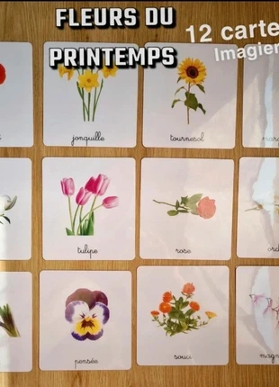 12 imagiers sur les fleurs du printemps / cartes de nomenclature, brand: imagier montessori, condition: New with tags, size: 4 years / 104 cm, €9.10, €10.26 includes Buyer Protection Pro