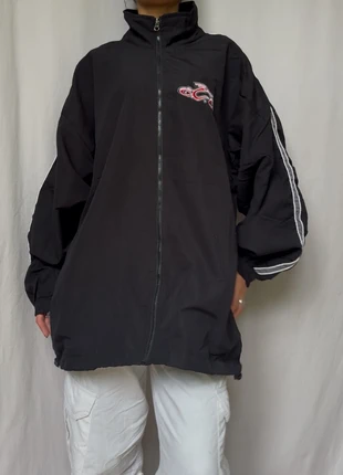 Vintage Oversized Windbreaker Biker Jacket “Orange County” Graphics (#648), marque: Vintage, état: Très bon état, taille: XXL / 44 / 16, 21,00 €, 22,75 € Protection acheteurs (Pro) incluse