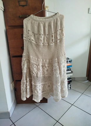 Jupe en dentelle et crochet style bohème, merk: Cider, staat: Heel goed, maat: M / 38 / 10, € 20,00, € 21,70 inclusief Kopersbescherming