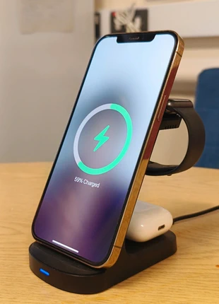 3 in wireless charger for iphone 12,13,14,15,16,17,Apple watch and airpod. 15 w fast Charging., condition: New with tags, £9.99, £11.19 includes Buyer Protection
