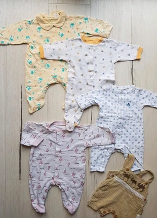 Lot de 4 pyjamas garçon mi saison 1mois, marca: Vintage Dressing, estado: Muito bom, tamanho: Até 1 mês / 50 cm, €10.00, €11.20 inclui Proteção do Comprador