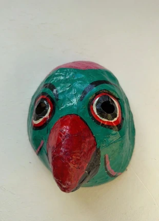 masque oiseau indien en papier mâché, marque: Unique, état: Neuf sans étiquette, 16,00 €, 17,50 € Protection acheteurs incluse