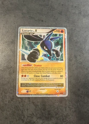 Lucario LV.X (dppr 12), merk: Pokémon, staat: Goed, € 10,00, € 11,20 inclusief Kopersbescherming