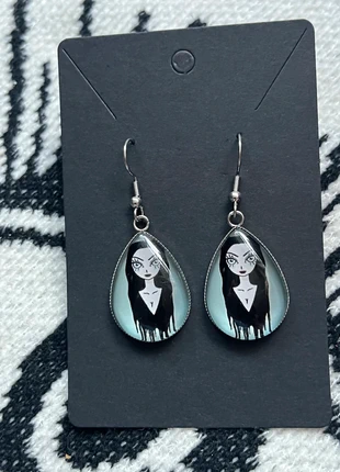 Alternative Morticia Addams glass front earrings, brand: Alternative, condition: New without tags, £4.50, £5.43 includes Buyer Protection