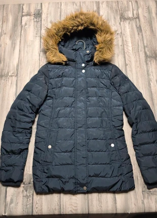 Doudoune Longue Hiver Matelassée Tommy Hilfiger – Bleu Marine Capuche Fourrure – Taille S – Femme, brand: Tommy Hilfiger, condition: Very good, size: S / 36 / 8, €79.00, €83.65 includes Buyer Protection