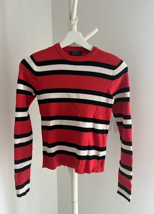 Camisola vermelha com riscas Bershka, marque: Bershka, état: Très bon état, taille: M / 38 / 10, 6,00 €, 7,00 € Protection acheteurs incluse