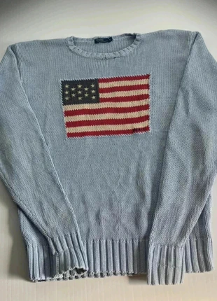 Pull Ralph Lauren Flag Bleu Vintage Taille L Homme, merk: Ralph Lauren, staat: Goed, maat: L, € 60,00, € 63,70 inclusief Kopersbescherming