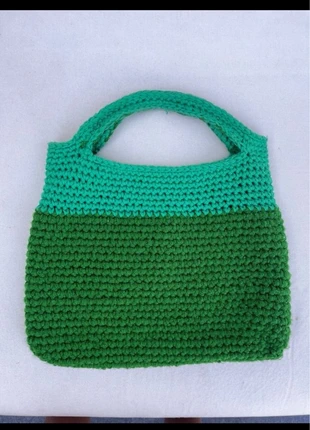 Bolso crochet verde de asa corta verano croché ganchillo, merk: Nicoli, staat: Heel goed, € 10,00, € 11,20 inclusief Kopersbescherming