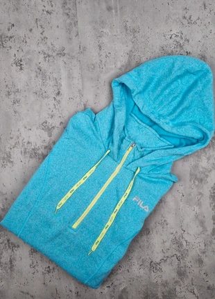 Pull à capuche Fila 1/4 Zip turquoise – Taille M Femme (mesures en photos), marke: FILA, zustand: Gut, größe: M / 38 / 10, 10,00 €, 11,20 € inklusive Vinted-Käuferschutz