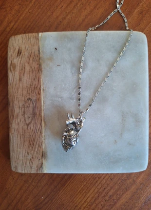Anatomical heart pendant silver tone necklace bloggers fave sought after trending, brand: Unbranded, condition: Very good, £7.00, £8.05 includes Buyer Protection