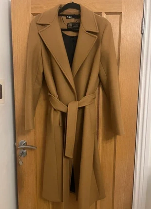 Zara Manteco Small wool blend belted winter coat, brand: Zara, condition: New without tags, size: 4 / S, $27.00, $29.05 includes Buyer Protection