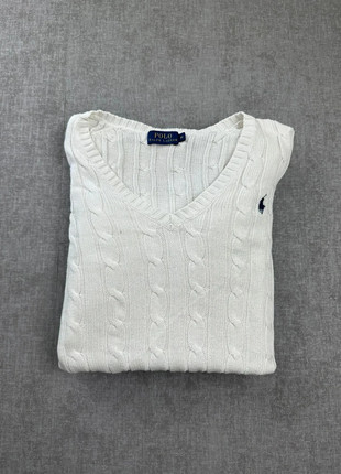 Pull Ralph Lauren torsadée blanc taille M, marca: Ralph Lauren, estado: Novo sem etiquetas, tamanho: M / 38 / 10, €60.00, €63.70 inclui Proteção do Comprador Pro
