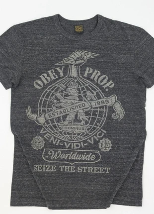 T-shirt Obey uomo S grigia logo frontale poliestere cotone viscosa, brand: Obey, condizioni: Ottime, taglia: S, €24.90, €26.85 include la Protezione acquisti
