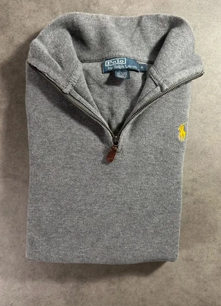 Pull camionneur 1/4 zip Ralph Lauren gris S col montant logo brodé sweater vintage homme casual, marque: Ralph Lauren, état: Très bon état, taille: S, 30,00 €, 32,20 € Protection acheteurs incluse