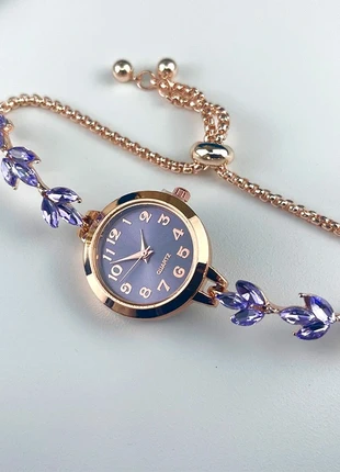 Round alloy classic dial leaf shapecd diamond encrustec bracelet elegant ladies quartz watch, brand: S.hana Designs, condition: New with tags, size: One size, £8.95, £10.10 includes Buyer Protection