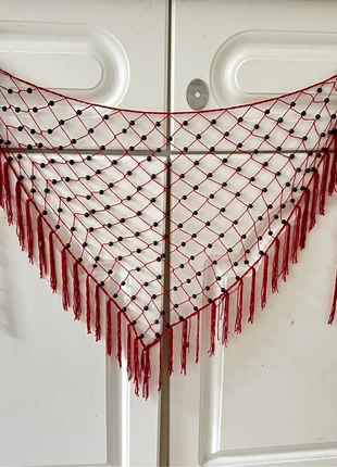 Rood hoofdnetje of heupsierraad, merk: merkloos, staat: Nieuw zonder prijskaartje, maat: Aanpasbaar, € 12,50, € 13,83 inclusief Kopersbescherming