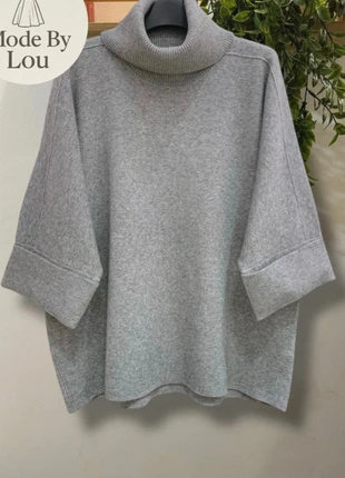 Pull large gris col roulé à manches 3/4, marke: Tendance, zustand: Sehr gut, größe: L / 40 / 12, 34,90 €, 37,35 € beinhaltet Vinted-Käuferschutz Pro