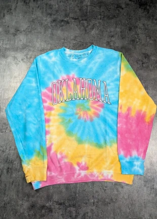 Pull crowneck tie-dye Pressbox effet gaufré imprimé OKlahoma 100% coton - size S, marke: Vintage Dressing, zustand: Sehr gut, größe: S / 36 / 8, 4,90 €, 5,85 € inklusive Vinted-Käuferschutz