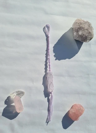 Lilac Macrame crystal, brand: Homemade, condition: New with tags, £5.00, £5.95 includes Buyer Protection