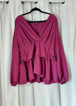 Haut grande taille péplum manches longues, marca: Shein Curve, estado: Novo sem etiquetas, tamanho: 4XL / 48 / 20, €4.00, €4.90 inclui Proteção do Comprador