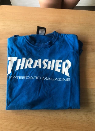 T shirt Thrasher bleu, marque: Thrasher, état: Neuf sans étiquette, taille: M, 12,00 €, 13,30 € Protection acheteurs incluse