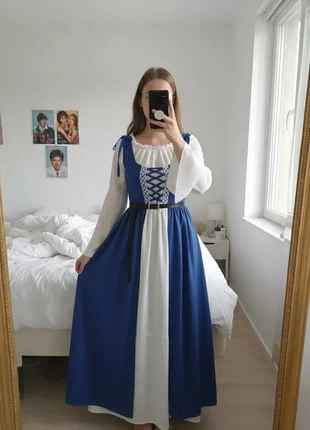 Robe Médiévale Longue Bleue Blanche – Élégante / Renaissance / Cosplay / Féminine, marque: Maison Dareléa, état: Très bon état, taille: M / 38 / 10, 79,99 €, 84,69 € Protection acheteurs (Pro) incluse